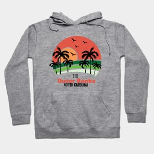 Outer Banks Sunset Green Design Hoodie